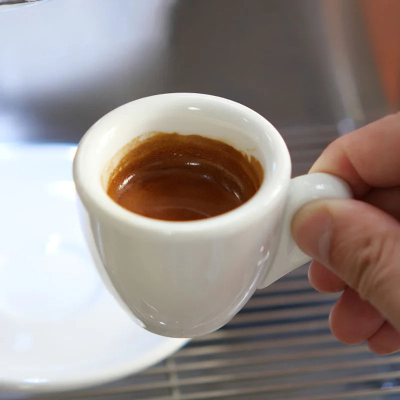 Porcelain Espresso Cup Set 50ml Cappuccino Coffee Mugs express Shots Cup with Saucer Delicate Coffee Accessories